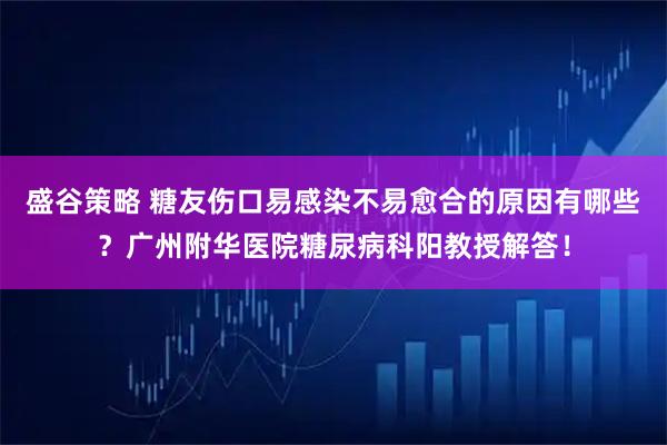 盛谷策略 糖友伤口易感染不易愈合的原因有哪些？广州附华医院糖尿病科阳教授解答！