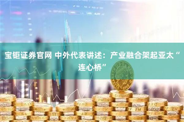 宝钜证券官网 中外代表讲述：产业融合架起亚太“连心桥”